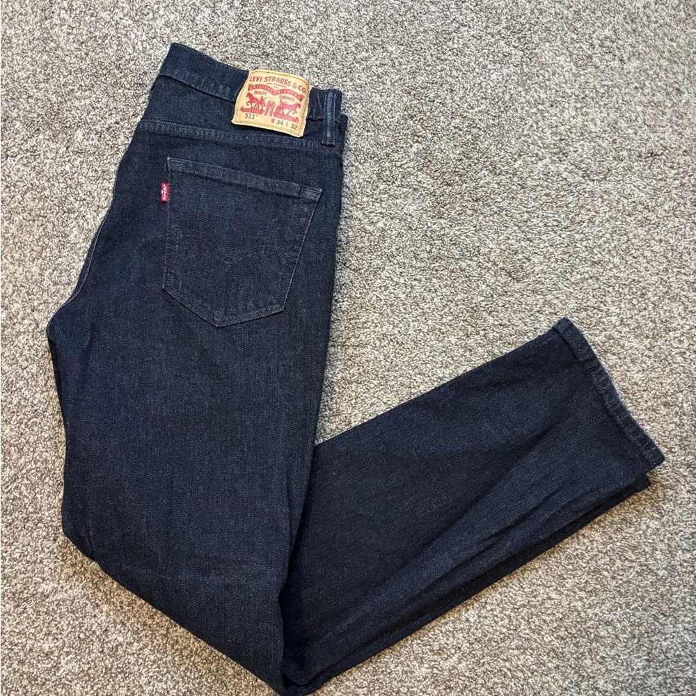 Levi's Men's Flex 511 Modern Slim Fit Pants Denim Jeans - Dark Blue (045111042)